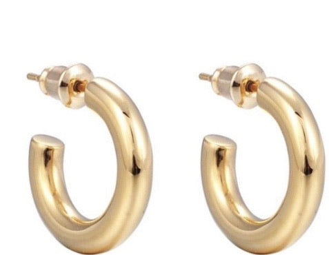 Demi small thick hoops - rockyourvnd
