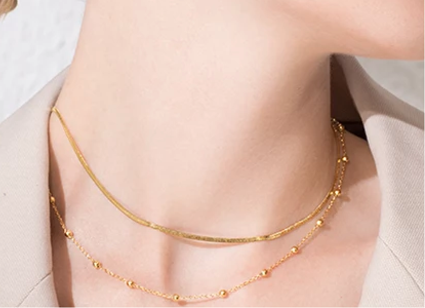 Dbl choker chain necklace