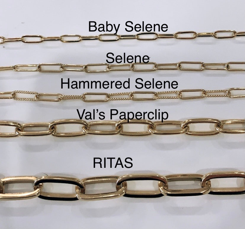 SELENE PAPERCLIP CHAIN NECKLACE