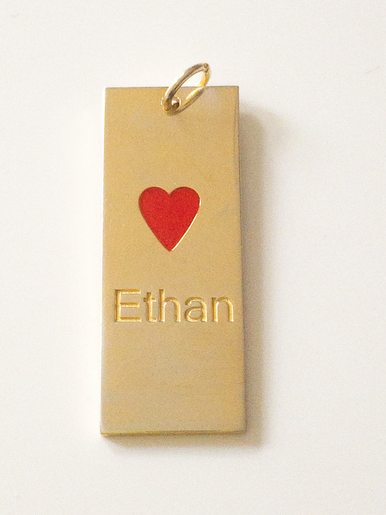Personalized Enamel Charm with Heart - rockyourvnd