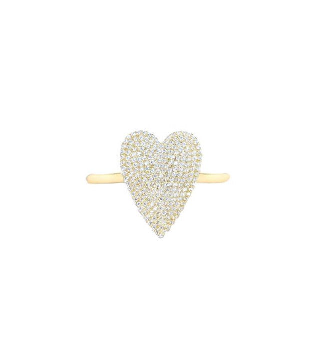 Small Pave Heart Ring