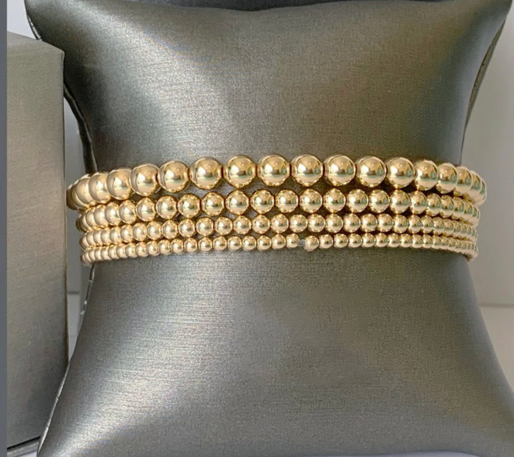 Gold beaded bracelets