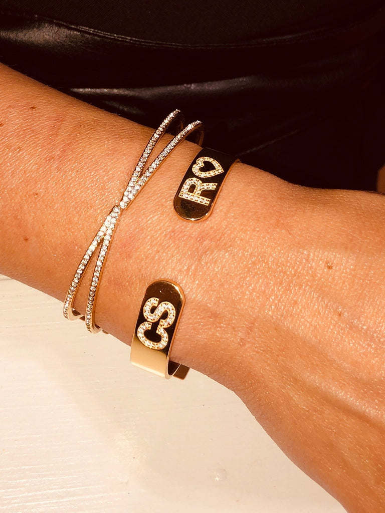 Personalized Reverse Letter Cuff - rockyourvnd
